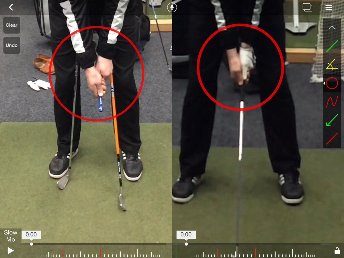 carlociullo's tweet photo. Making a change to a more neutral grip helped create leverage in this guys swing #smallchanges #bigeffects @hullgcpros @TheGolfDen https://t.co/f7HFqnIZLa