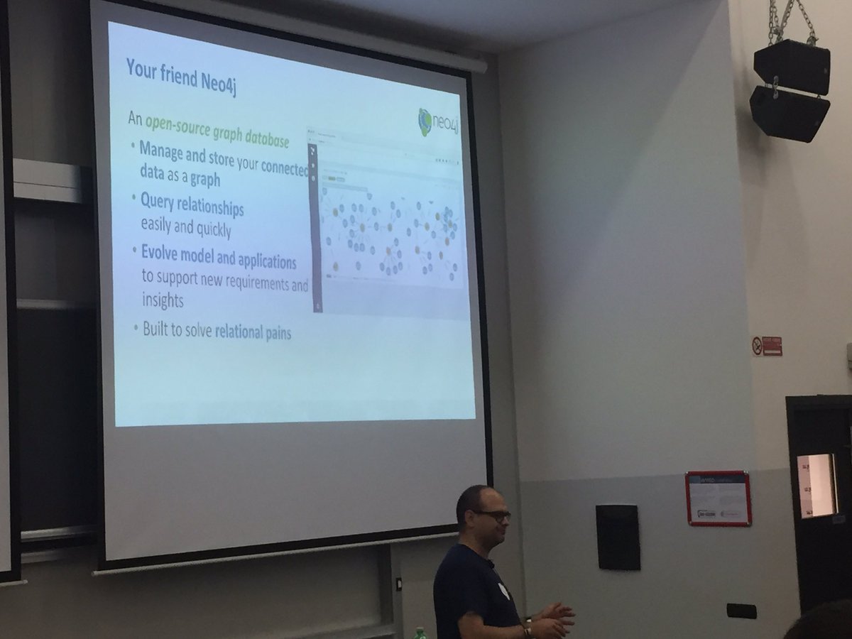 Micio1970's tweet image. Great speech about #graph and @neo4j by @darthvader42 #Codemotion2016 #codemotion