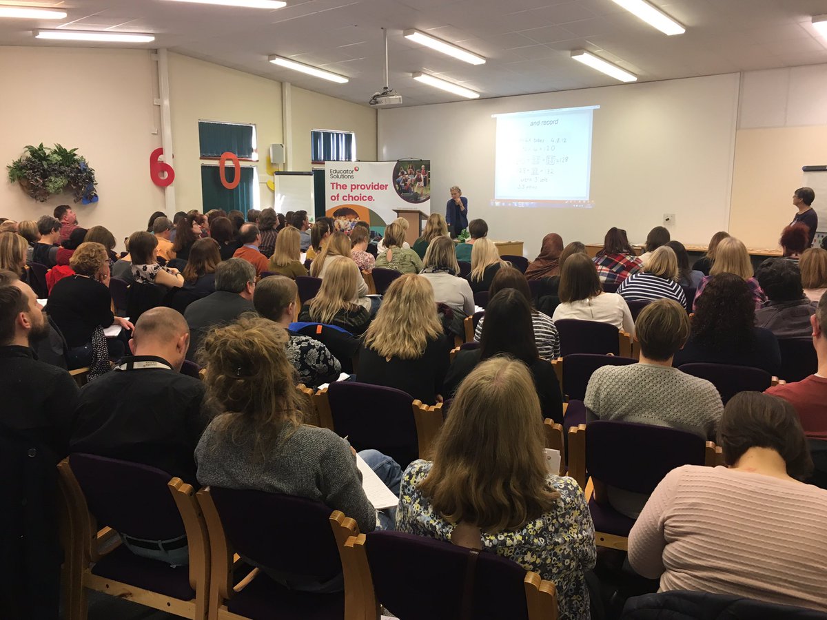 rosemkeating's tweet photo. First keynote from Sue and Rose, nearly finished and audience hearing all about maths free writing! #ESMathsConf16 https://t.co/unnt7WDqxG