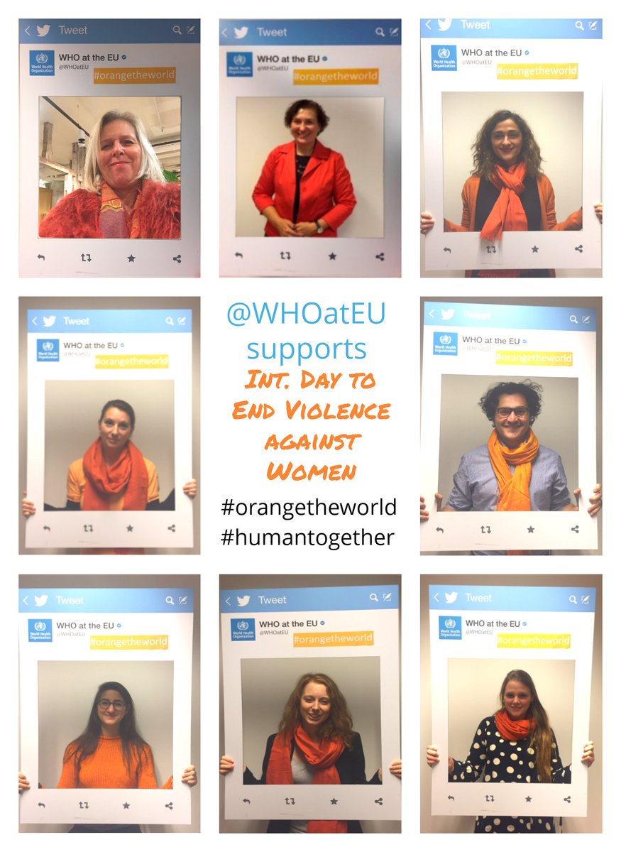 .<a href="/WHOatEU/">WHO at the EU</a> office supports <a href="/UN_Women/">UN Women</a> &amp; <a href="/unwomenEU/">UN Women in Brussels</a> in the fight to End Violence against Women. Join the discussion #orangetheworld