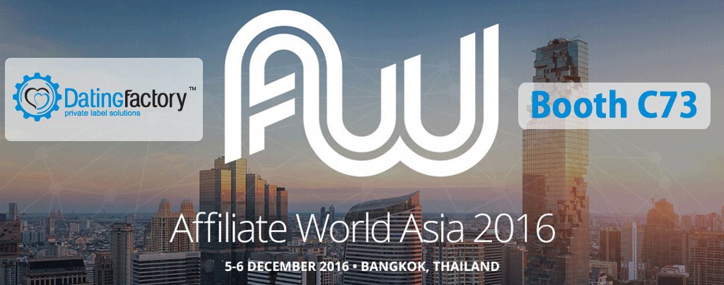 DFFrance's tweet photo. Please come visit DatingFactory at our booth C73 at the Affiliate World Asia in Bangkok. With Jenny speaking english and spanish. https://t.co/iQmFXW4A4p