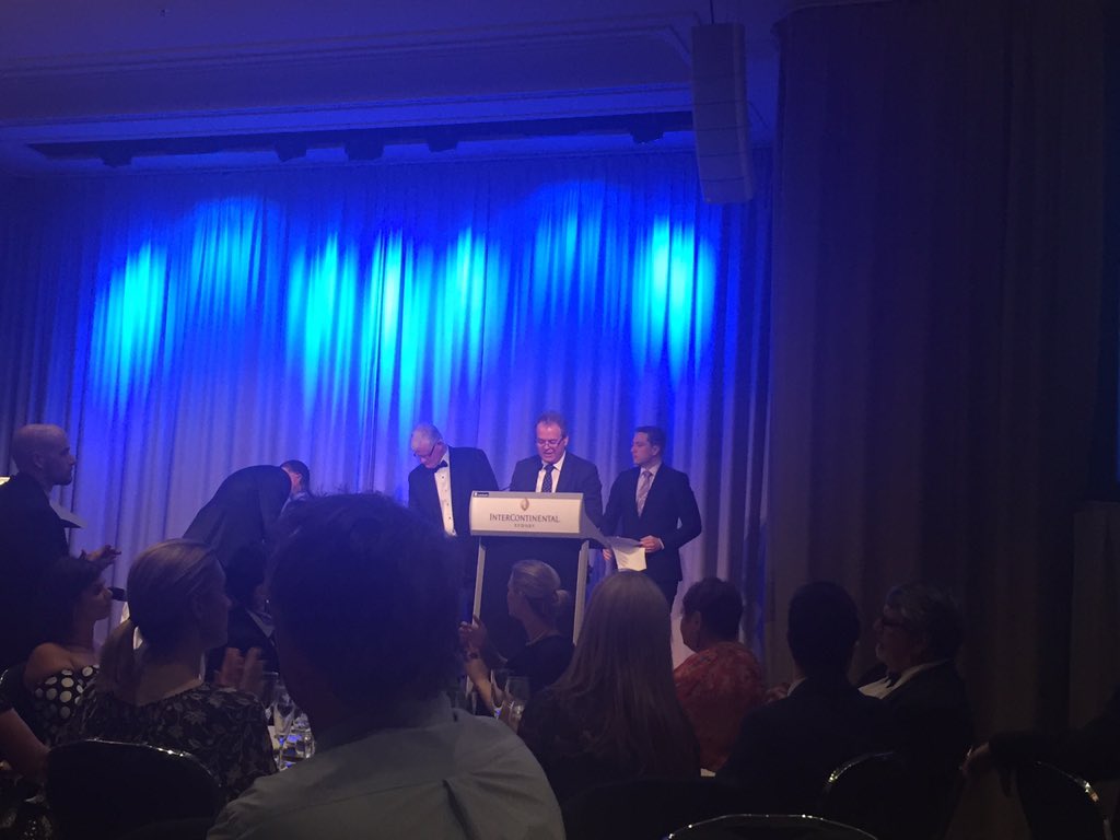 SariEllek's tweet image. Doug Park @HawkerPacific announcing runner up photographer of the year at Australasian Aviation Press Awards