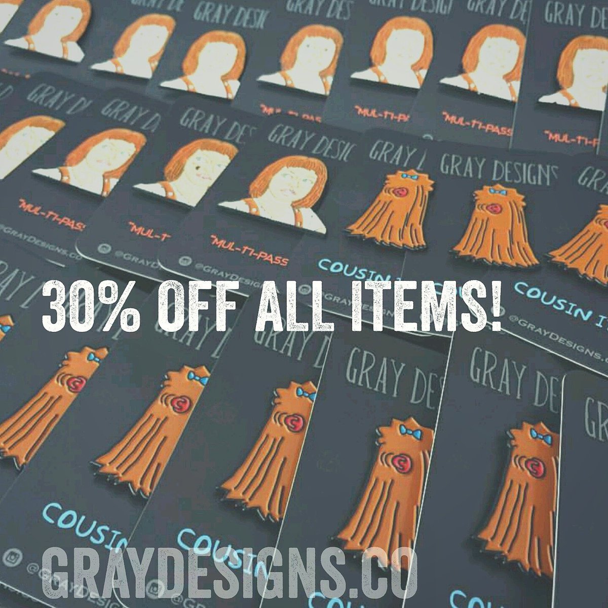 graydesignsco's tweet photo. Use code "BF2016" to get 30% off any purchase above $2 today and tomorrow! #pingame #enamelpin #enamelpins #hatpin #hatpins #lapelpin 💜 https://t.co/iAFpCl9ijR