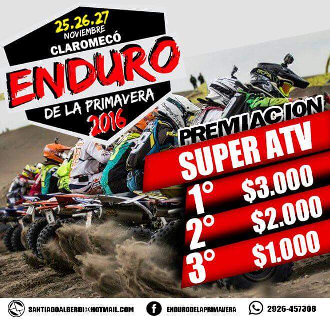 EnduroPrimavera's tweet photo. Primer jornada del #edp6 en Claromeco con Viernes SUPER ! Supercross y Super ATV no te lo pierdas!! @TurismoPBA @3ArroyosTurismo @rcc979 https://t.co/OpIMAsd3Kp