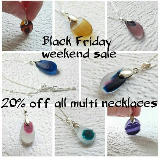 StellarHound's tweet photo. We're having a 20% off sale on all of #seaglass multi necklaces for #BlackFriday in our #Etsyuk shop. Ends Monday… https://t.co/lMvKIRtsd8 https://t.co/7prLmmd4Pt