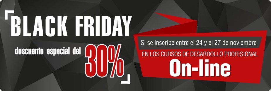 EscuelaCF's tweet photo. ¿Aún no has aprovechado el ⚫ #BlackFriday ⚫? Aprovecha los descuentos de nuestros cursos 🔴30%🔴 👉 https://t.co/Zieth6MGxD https://t.co/mtnjzfNE8N