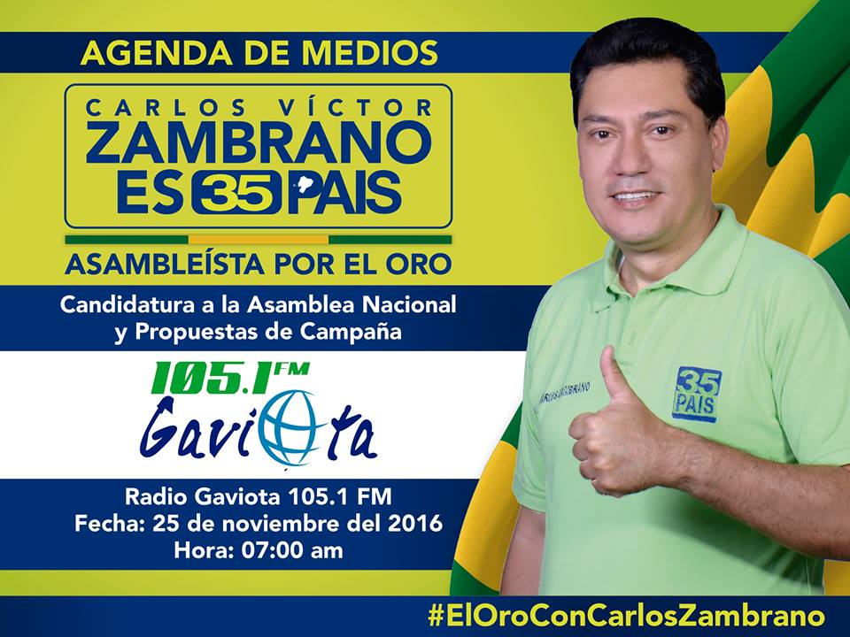 CavoZambrano's tweet photo. Hoy a las 7:00 en @radio_gaviota 105.1 Fm los invito a escuchar nuestra entrevista #ElOroConCarlosZambrano https://t.co/M4iz6Vl6sa