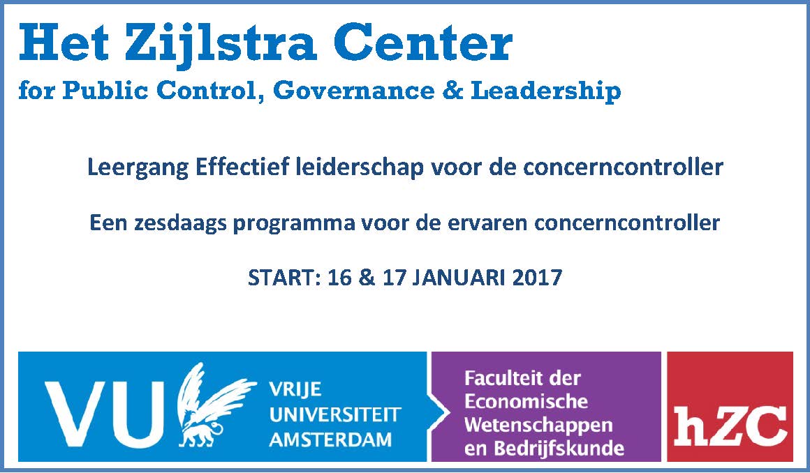 ZijlstraCenter's tweet image. Leergang Effectief Leiderschap voor de concerncontroller (zesdaags programma). Inschrijven tot 9 dec. #PublicControl feweb.vu.nl/nl/afdelingen-…
