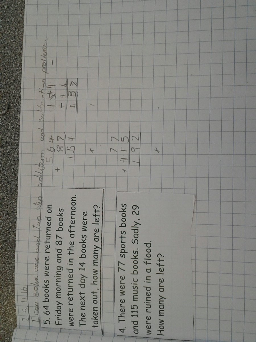 Year4BWPS's tweet photo. Solving 1 and 2 step addition and subtraction word problems. #maths https://t.co/KVc2BSUEOJ