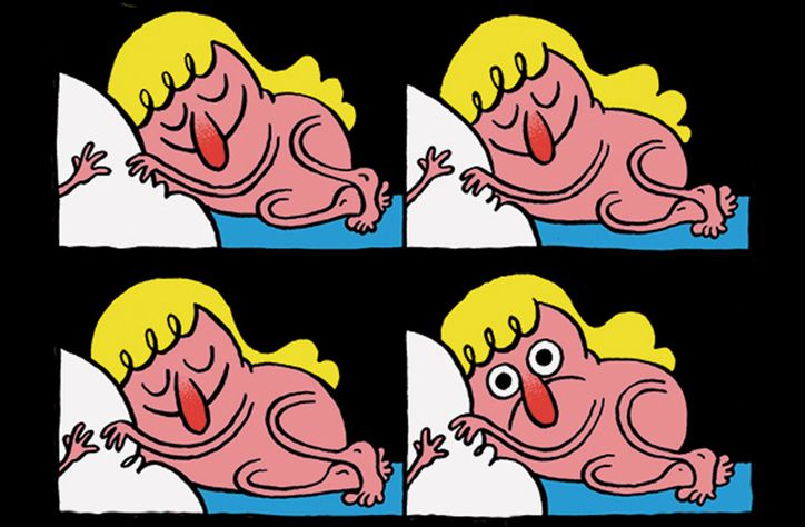 itsnicethat's tweet photo. A “stress opus” from cartoonist @NadineRedlich  > https://t.co/a46n9R5LIN https://t.co/il7BrOfbDc