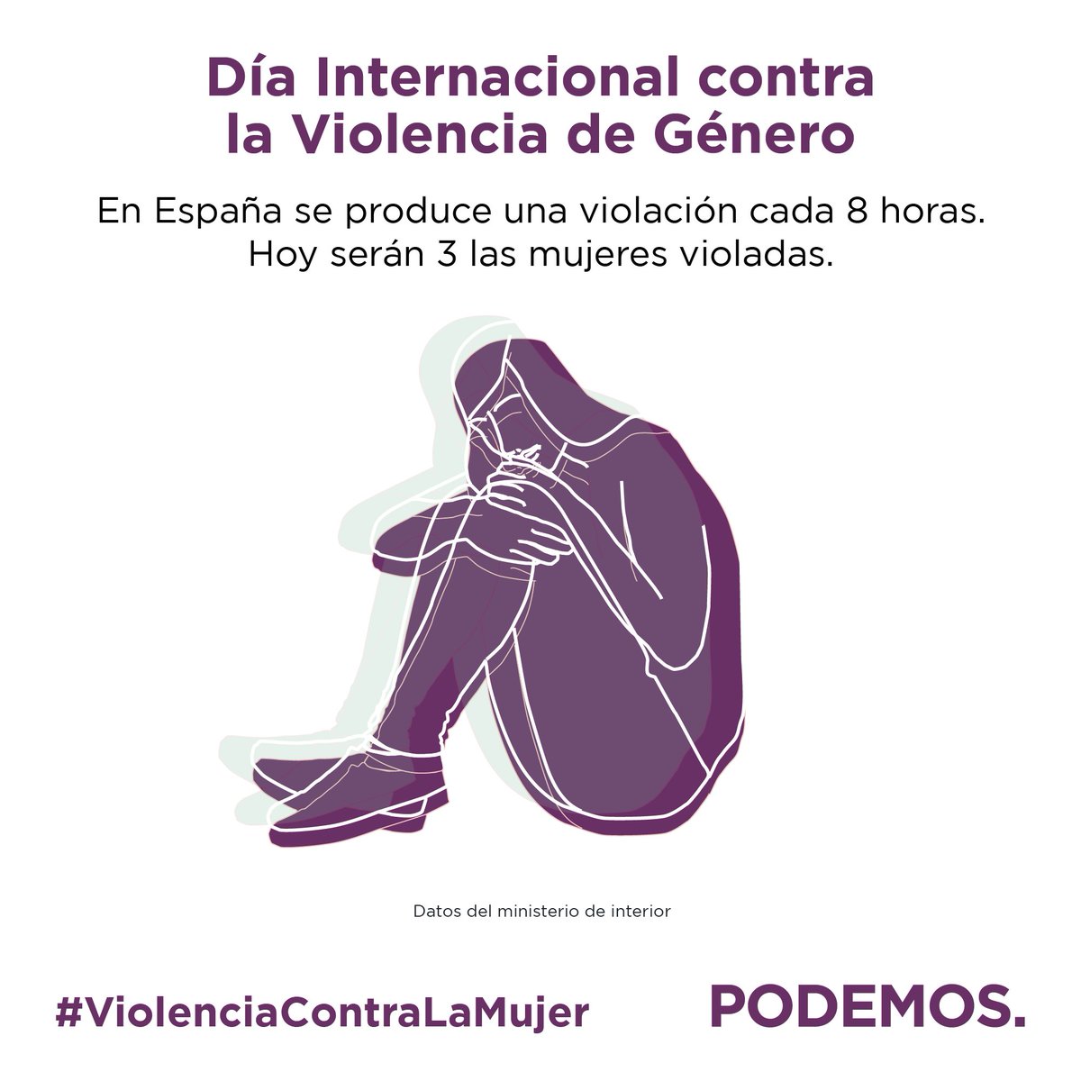 PODEMOS's tweet photo. 💀 79 mujeres asesinadas
👁 70.000 denuncias
✂️ Recorte del 26% en prevención de la violencia machista en los PGE

#violenciacontralamujer https://t.co/6NCtLJ7wZI