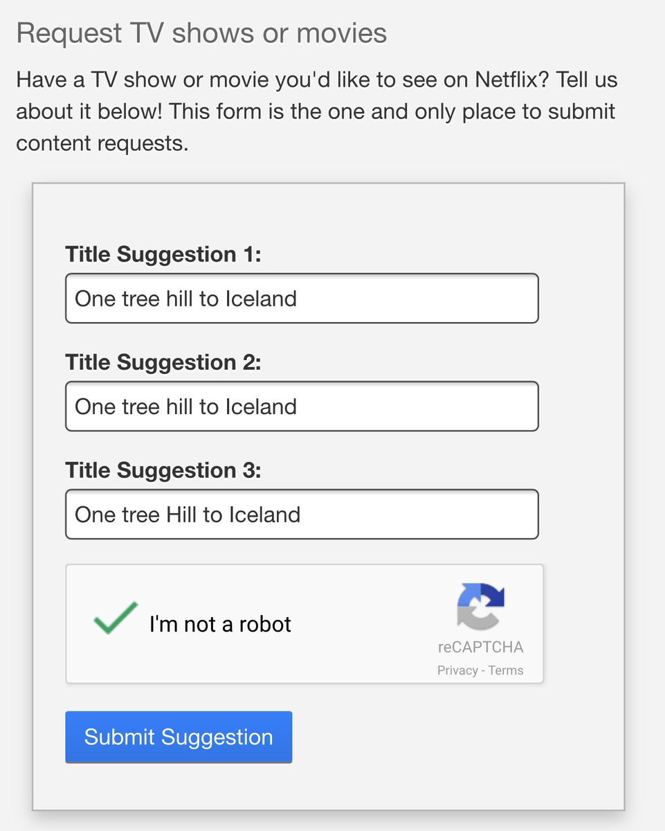 Væri mjög þakklát ef allir gætu tekið sér smá tíma í að senda beiðni á Netflix um að fá One Tree Hill á íslenska Netflixið VERY easy ☺️