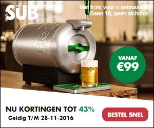 studentkorting's tweet photo. #blackfriday actie: Tot wel 43% korting op THE SUB van Heineken!
De actie loopt t/m 28 november 2016. Check https://t.co/tGhYNF7MHh https://t.co/fJATwo9Dzp