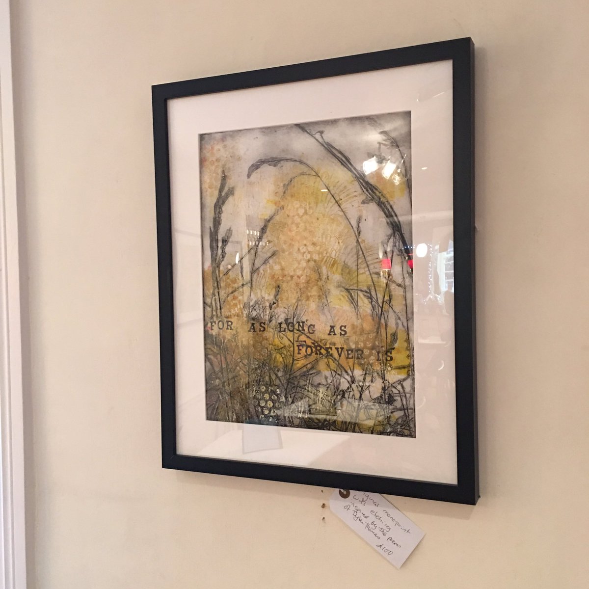 Have you popped into the Muffin Man #Cheltenham yet? You may notice my recent #DylanThomas inspired #art hanging on the walls!