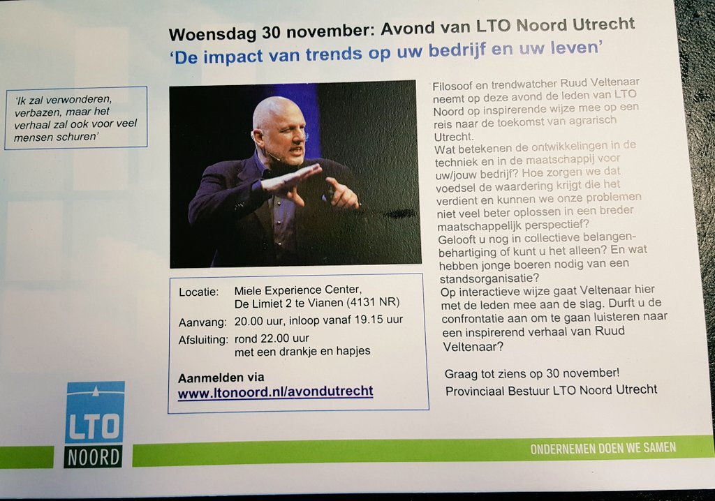 Ook jonge boeren #PJGU van harte uitgenodigd bij de #avondvanltonoordutrecht aanmelden kan ook via mvdiesen@ltonoord.nl