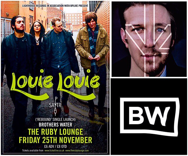 TONIGHT 7pm >>

 <a href="/LouieLouieBand/">Louie Louie</a>  &amp;  <a href="/SaytrPlay/">SAYTR PLAY</a>  +  <a href="/Brothers_Water/">Brothers Water</a>  

Tickets : goo.gl/1pRczu
FB Event : goo.gl/mm0Ozt