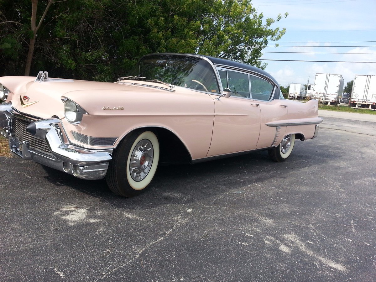 BillKinard1's tweet photo. Elvis Presley's
1957 Pink &amp; Black Cadillac;  For Sale:
Asking $1,200,000.00 US Dollars
Contact;  Bill Kinard @kinard_bill@yahoo.com https://t.co/5p5egL7JhB