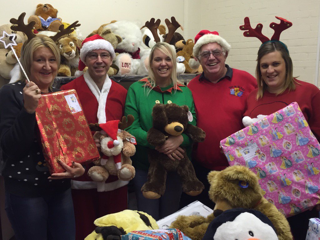 KateBroad2's tweet photo. Proud to provide PR to a team of National Grid volunteers helping Santa wrap presents at Toys on the Table charity. https://t.co/G8JSPCLj7t