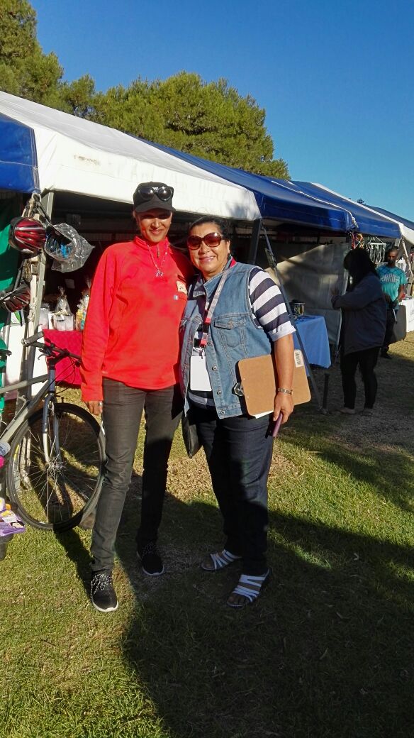 bicyclesbeyond's tweet photo. BAB's @JanineJohnson77 with @MPlainFestival event organiser Sharon Austin https://t.co/MK2RpgTcIL