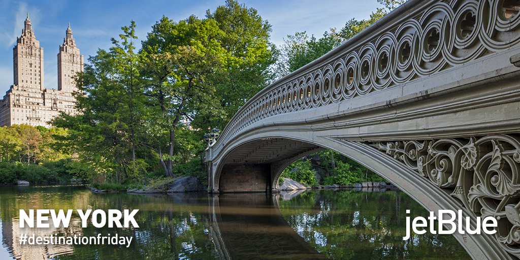 JetBlue's tweet photo. Why did the turkey cross the bridge? TBH, we don’t know. But let’s go to Central Park and walk off last night’s dinner! #DestinationFriday https://t.co/mjMxZFOMYH