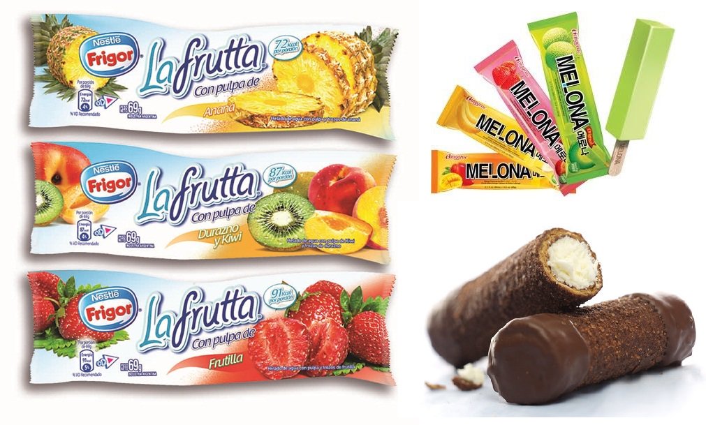 Gustitos de verano:
Helados Lafrutta: 70 Calorias 
Cubanito Freddo: 106-128 Calorias
Helados Melona: 130 Calorias