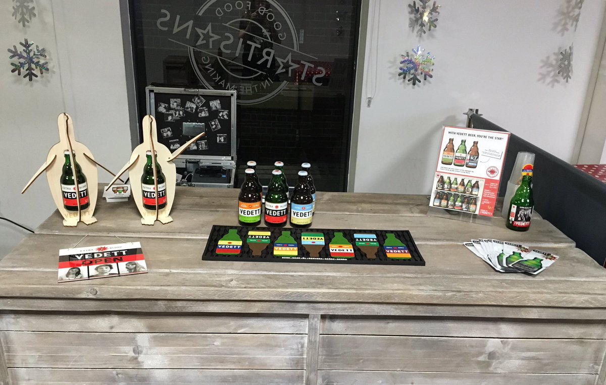VedettUK's tweet photo. We're all set up @Startisans @VBADmarket! Come by for a sample or to get your face on a Vedett bottle! https://t.co/ShL0w6VMAi