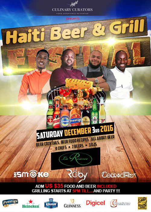 aromecater's tweet photo. Venez participer au premier festival de la bière et de la grillade @LaReserveHaiti ce Samedi 3 Décembre https://t.co/TGu6pAtuGY