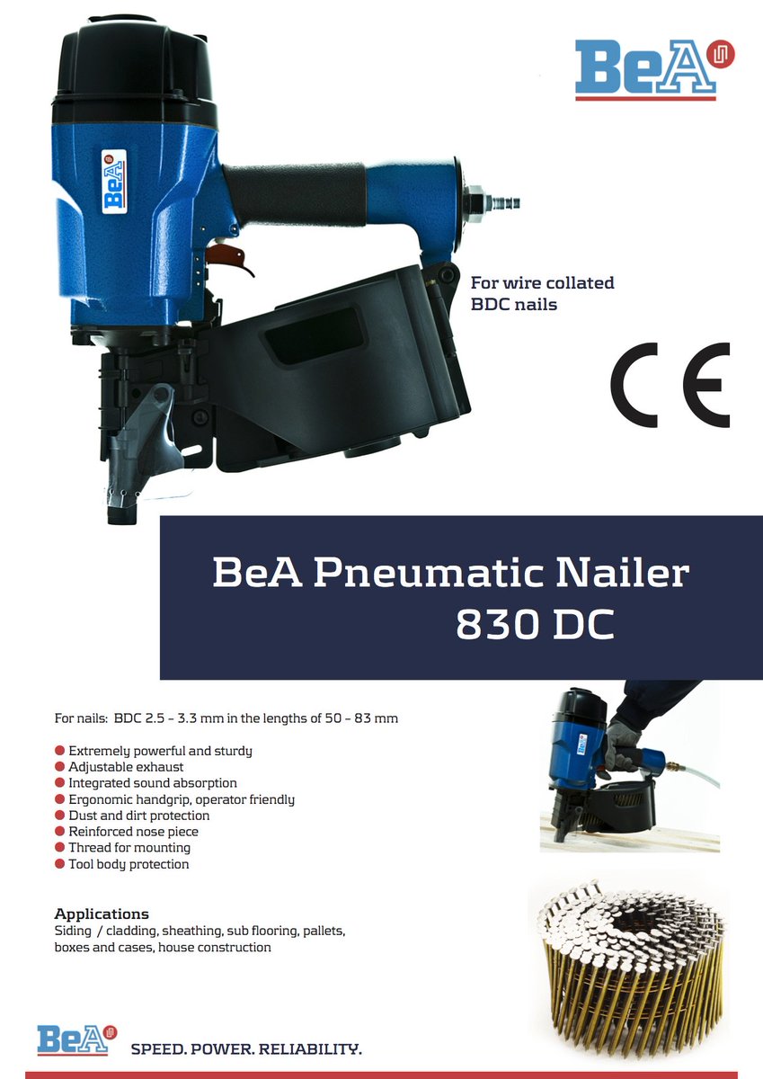 BeAFasteningsUK's tweet photo. This week's #focustool is the 830DC coil nailer. #powerful #robust & #operatorfriendly for #pallets #construction #flooring #BeAssured https://t.co/aZMLDLNMSk