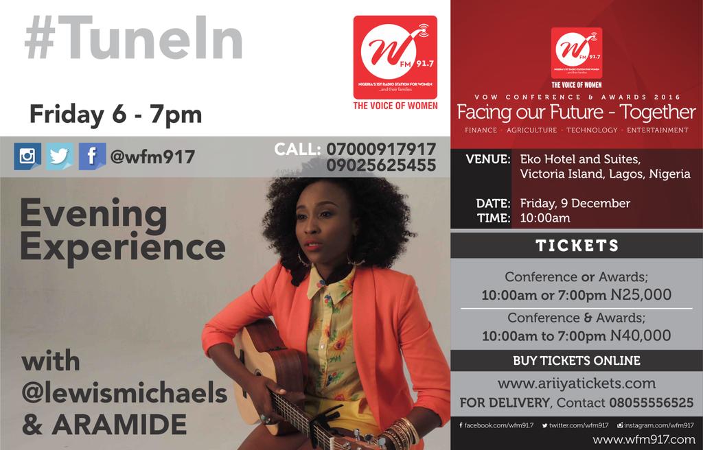 AramideTribe's tweet photo. @AramideMusic LIVE with @lewismicheals on #eveningexperience @wfm917 now.
#TuneIn Now to get a real life experience
#VOW2016 #SuitcaseAlbum https://t.co/IYdm2zbMpB
