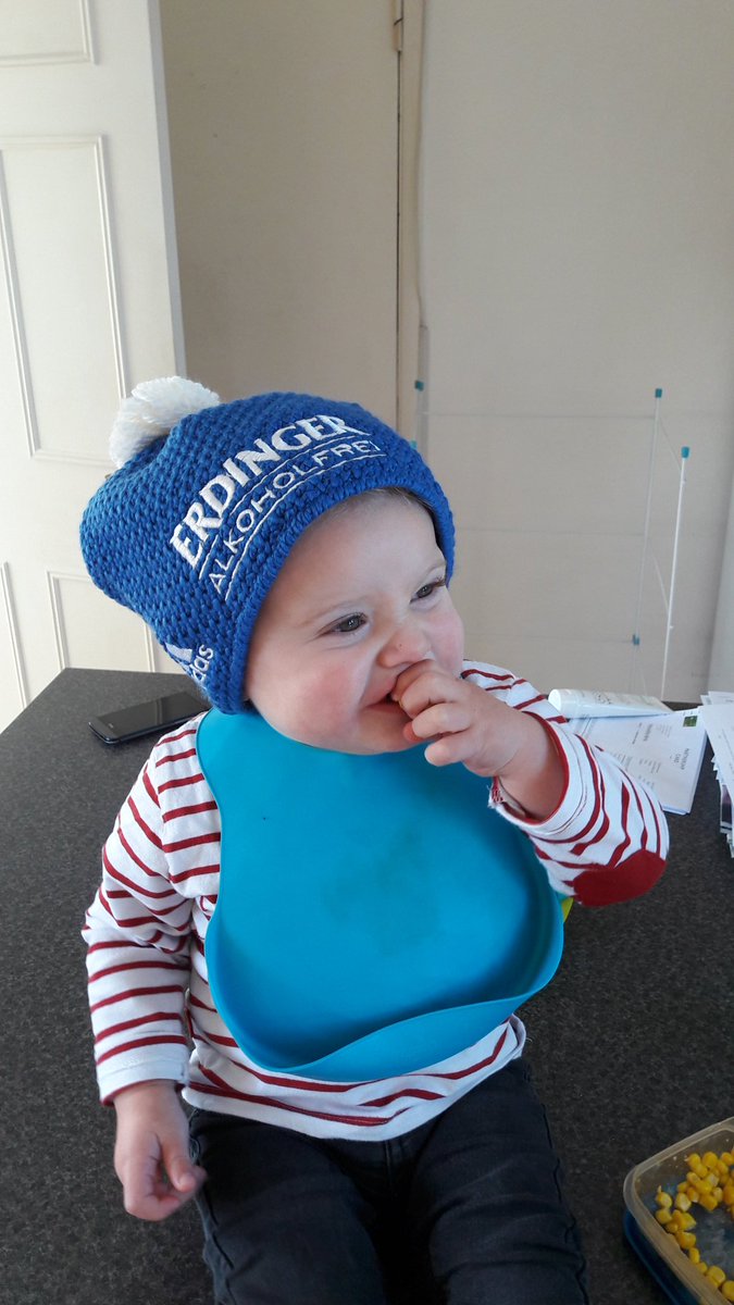 Social_Jamie's tweet photo. Thanks for the hat @ErdingerAF_UK @adidasUK, that'll keep me warm this winter...if I can get it back from Max! #coolkid #setforwinter https://t.co/zieUr0Safi