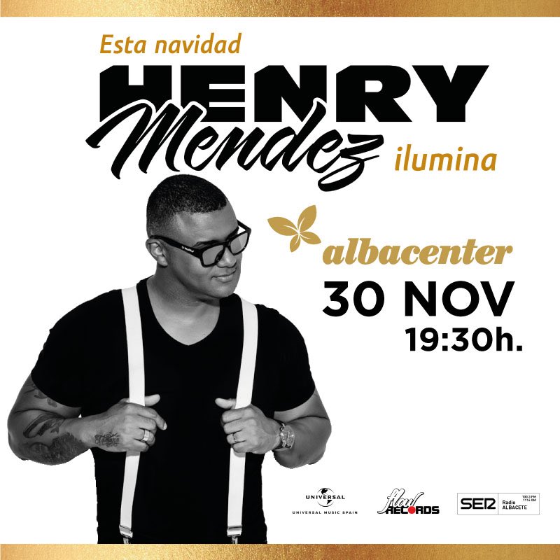 ¡5 Días⌛️ para que se 'ilumine' la Navidad 🎄en Albacete! El miércoles presento a <a href="/henrymendez_/">Henry Mendez</a> en <a href="/albacenter/">Albacenter C. Cial.</a> #EncendidoNavideño #NoFaltes