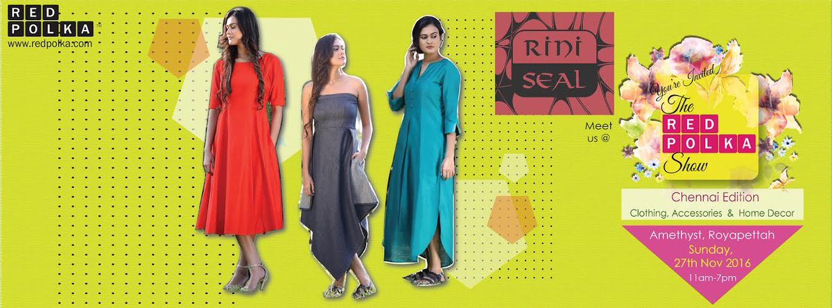 RiniSealDesign's tweet photo. Make sure you don't miss out on these exclusive offers from @RiniSealDesign at #RedPolkaShow #Chennai #Nov27th https://t.co/X4tKbjoQST