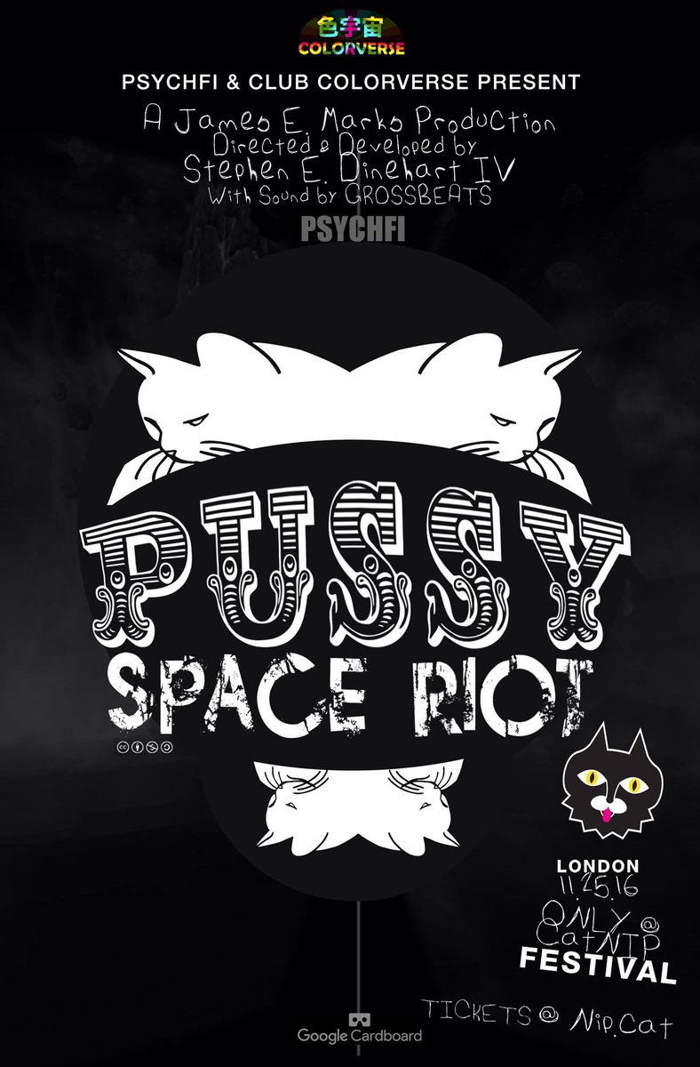 jamesemarks's tweet image. Jack Into #CATNIP &amp;amp; PUSSY SPACE RIOT VR @catnipfestival with @guerrillazoo @philtidy @SEDart4 @ClubColorverse @Beloudest #BUG @BFI #PsychFi