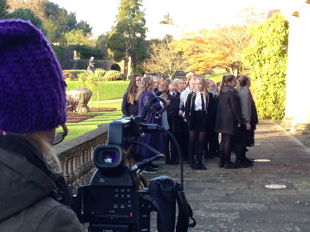 edge21rebecca's tweet photo. Today's filming location for @BrynHafrenComp #leadcreativeschools #film is @NTDyffrynG #travelling back in time #DayInTheLife https://t.co/4dAw9HAe5p