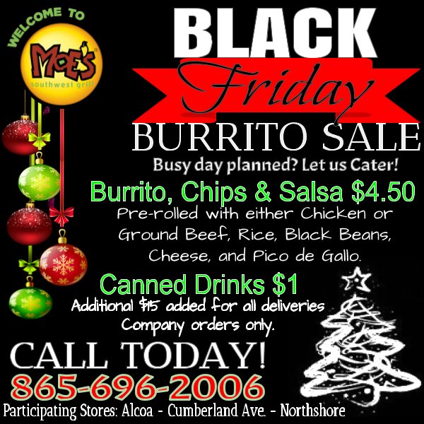 Black Friday Sale! Call us 696-2006 #Knoxville #Catering #blackfriday