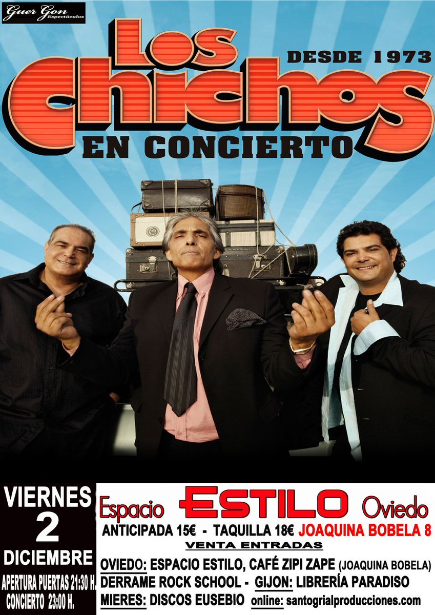 En una semana los chichos van a tocar en <a href="/EstiloOviedo/">EspacioEstiloOviedo</a> ,¡Aún estás a tiempo de hacerte con tu entrada!: facebook.com/SantoGrialProd…