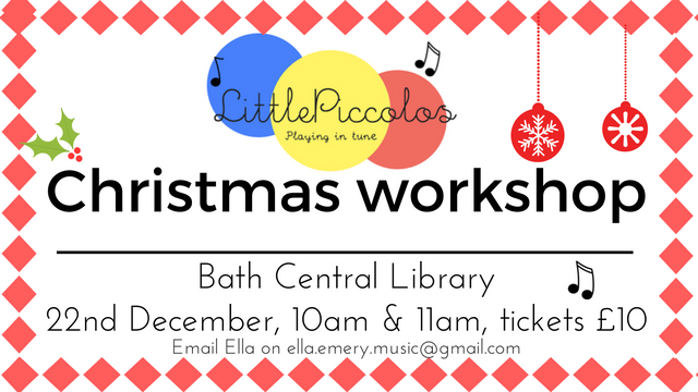 Christmas Workshop Tickets on sale now! Feat. professional ensemble Trio of Sopranos. Reserve your space now! <a href="/bathmums/">Bath Mums</a> <a href="/Bath_Wilt_P/">Bath & Wilts Parent</a>