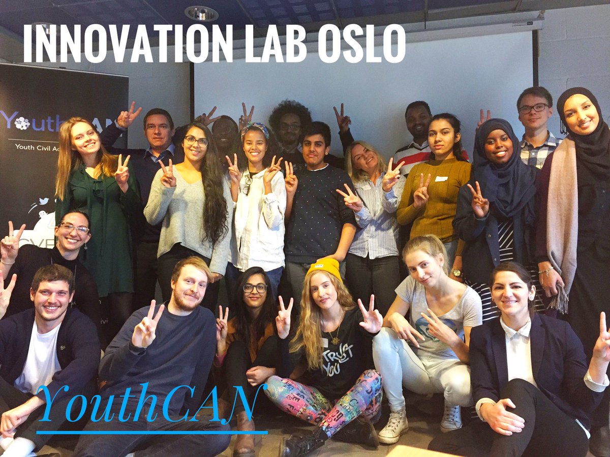 Incredible activists challenging hate speech and extremism in #Norway for @_YouthCAN #Oslo Innovation Lab! #YouthCAN #Youth4Peace