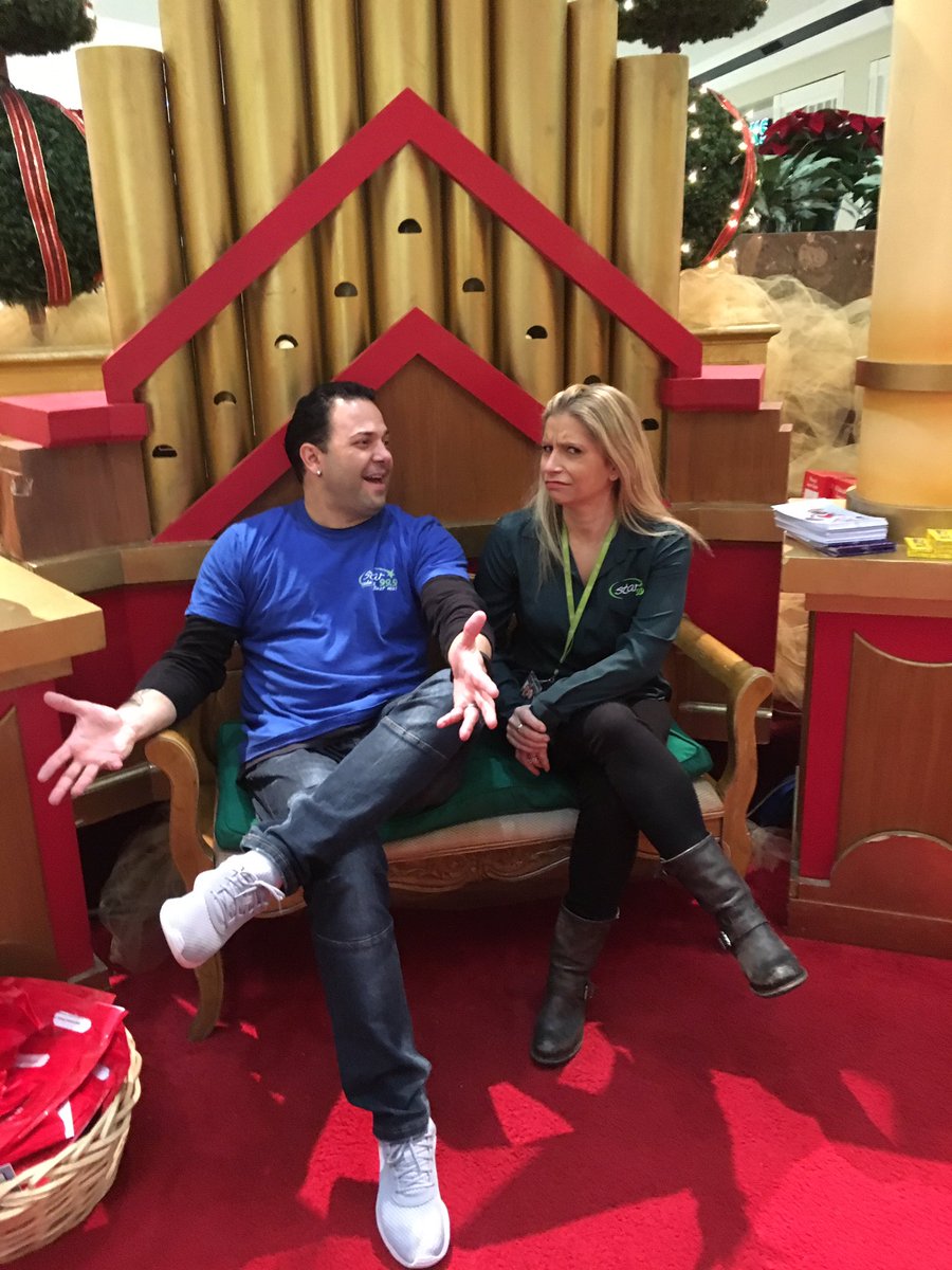 We're live at Stamford Town Center and Raven is confessing why he's on the Naughty List! Anna's alarmed. #BlackFriday @star999radio