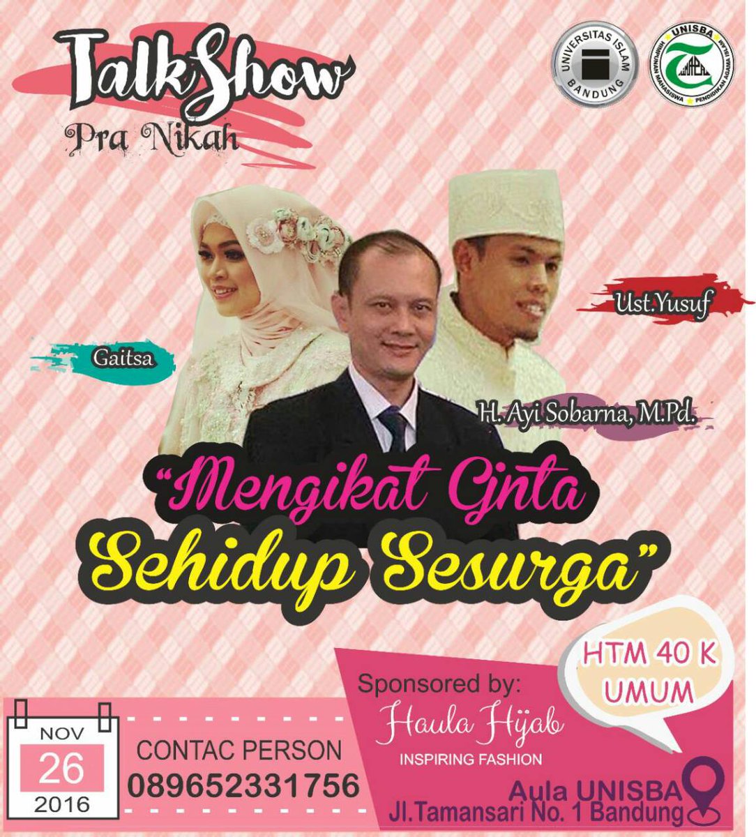 H-1 nih temen²
Ayo yg masih mau ikutan Thalkshow Akbar.
langsung daftar ya
CP:⬇
- Tesa 089652331756
- Habib 087722625494