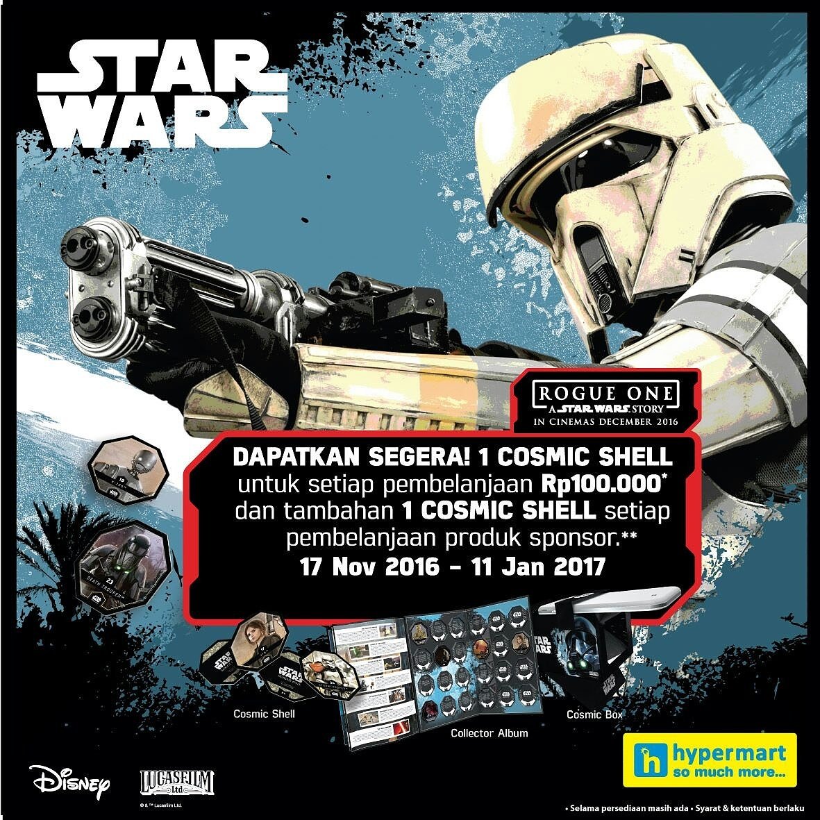 Panglimasebath's tweet image. Kumpulkan #hypercosmicshell di Collector Albumnya agar tersimpan rapih &amp;amp; aman #hypermartstarwars. Unduh juga aplikasi Hypermart Cosmic Shell