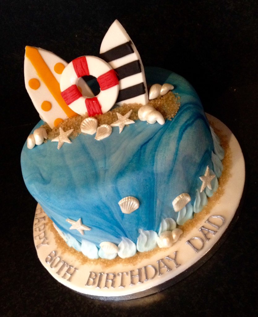 cake_gem's tweet image. Surfing &amp;amp; Beach themed cake this week.
All handmade surf boards, life belt &amp;amp; shells with pearlised lustre
