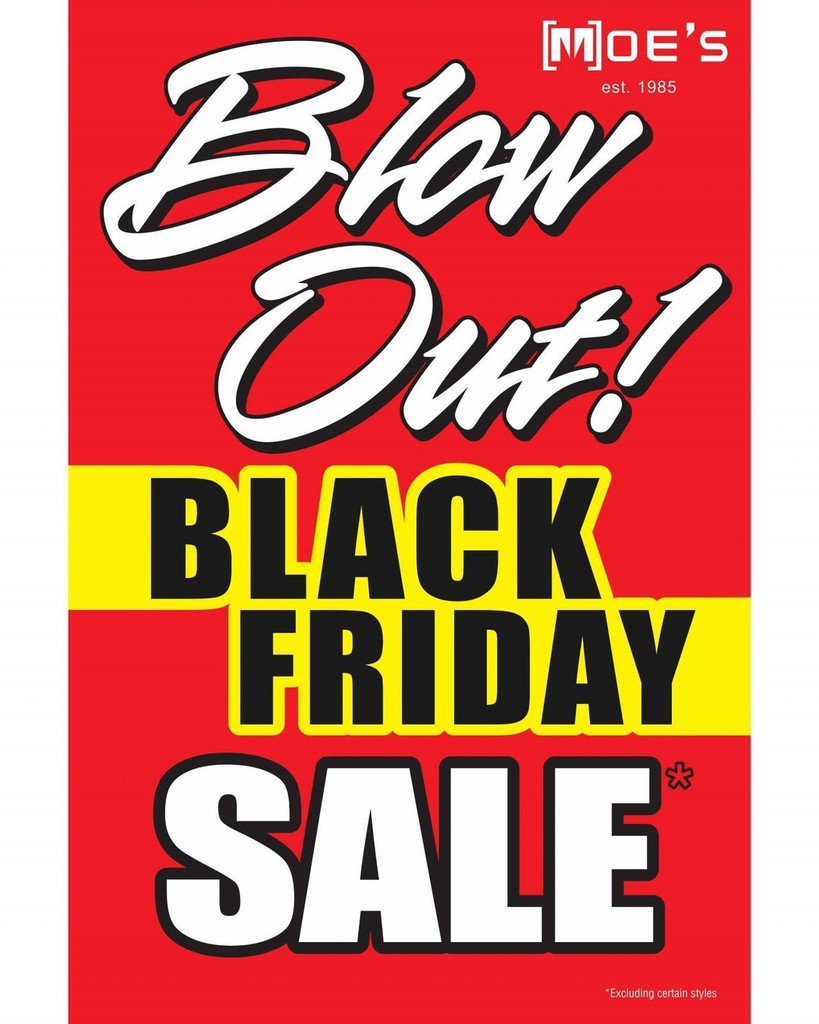 moesest1985's tweet photo. Black Friday Sale Starts Today at all Moe's Locations!

Moe's will be begin opening at 9am… https://t.co/vv4x4M2i3H https://t.co/NJWFu1yfNY