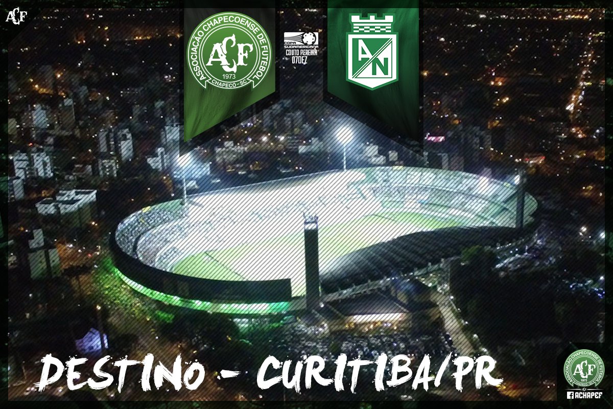 Destino definido! Rumo à Curitiba/PR!
Couto Pereira | 07DEZ | Final da Sul-Americana 2016
Aguardem mais informações.
#VamosChape