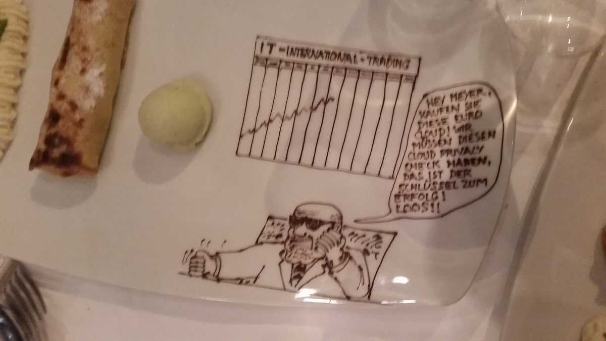 lauxandlaw's tweet photo. "Meier! Wir müssen diesen #cloudprivacycheck haben!"- 1000 thanks to exceptional Didi of https://t.co/gzFEgvpiTz for his CPC chocolate art! https://t.co/vS0G49XKdZ