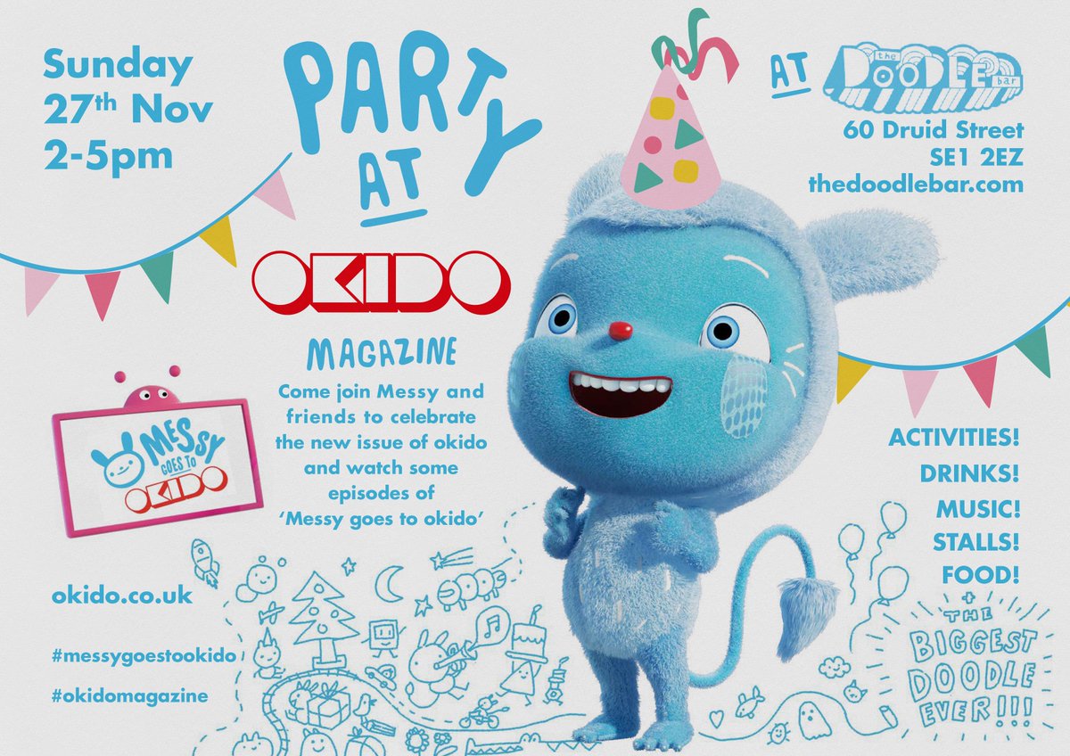 thedoodlebar's tweet photo. Thanks @UrbanExplorer! OKIDO Family Party @thedoodlebar this Sunday in their top 10 things to do https://t.co/5Br3KVlvBn #messymonster #play https://t.co/B1RFEgFDqC