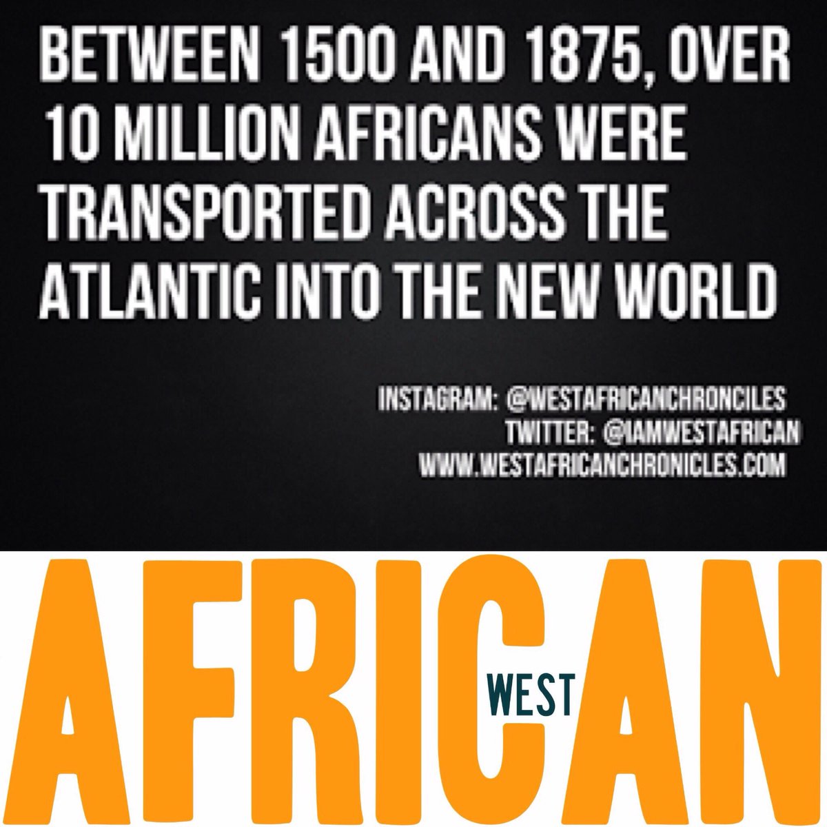 iamwestafrican's tweet photo. #westafricanchronicles https://t.co/CFrjvywWem  #westafrican #caribbean #africanamerican #afrolatin #afrobritish https://t.co/qpnS26tSp6