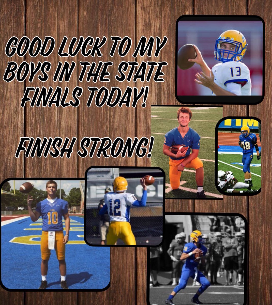 xfactorQB's tweet photo. Good Luck to my X-Factor boys playing in the state game tonight! #letsgo #carmelfootball #xfactorQB #xfactorSP https://t.co/R0hrgyCFBx