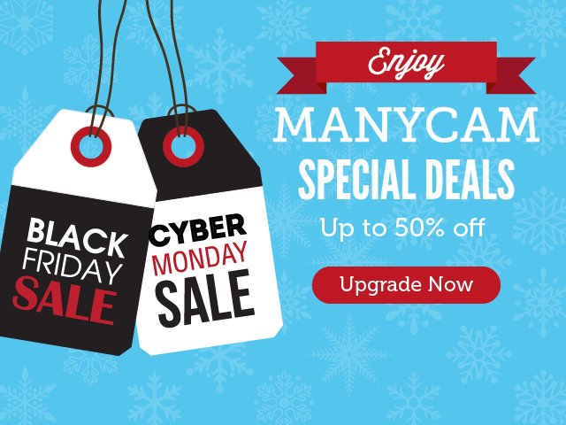 ManyCam's tweet photo. Upgrade at up to 50% off this weekend for #BlackFriday and #CuberMonday ! #manycam #deals https://t.co/hIBai26YV7