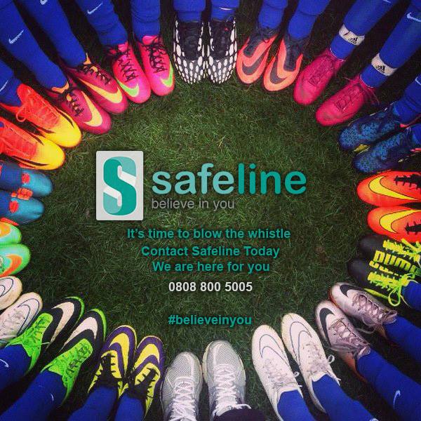 SafelineUK's tweet photo. Time to blow the whistle on sexual abuse in #football @FA. Dedicated male #helpline is here for you - 0808 800 5005 https://t.co/H9aPvGuI8e https://t.co/xbRgdPjSFU